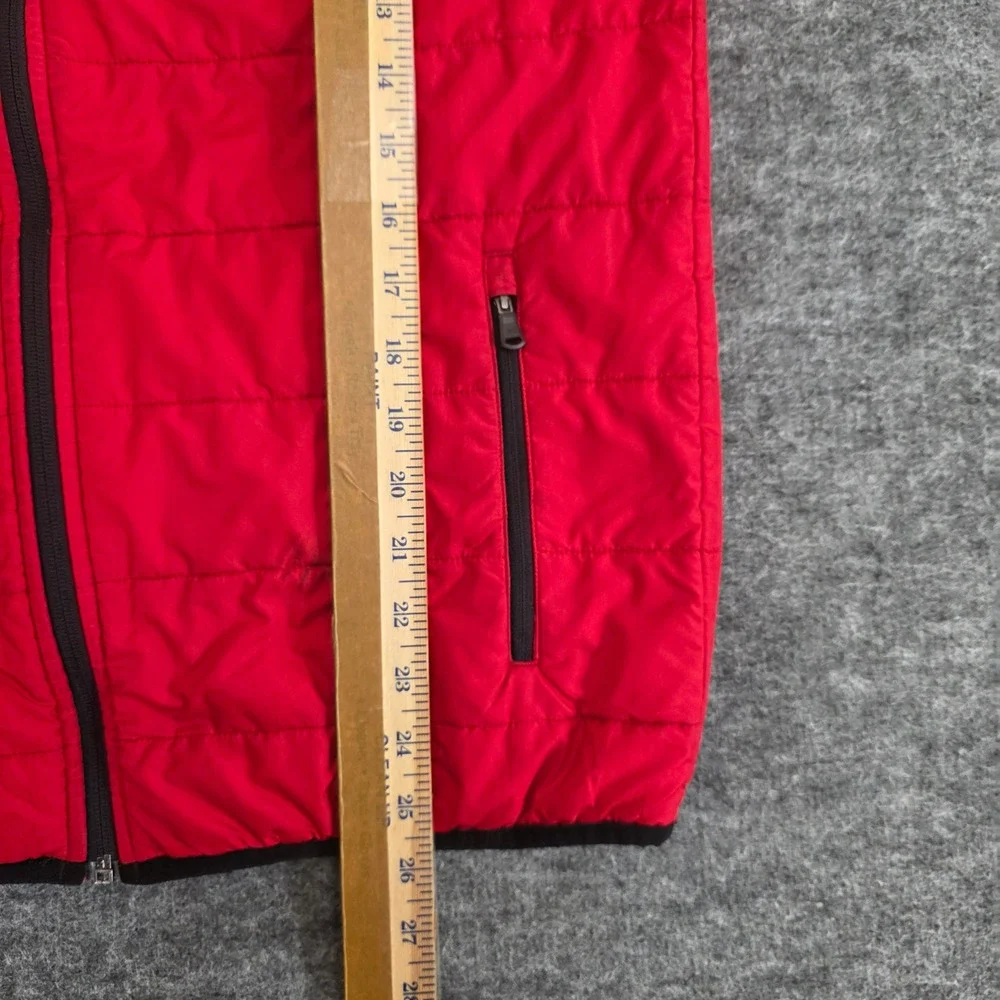Under Armour Kids Puffer Hooded Jacket Red Black Full Zip‎ ColdGear Size YXL